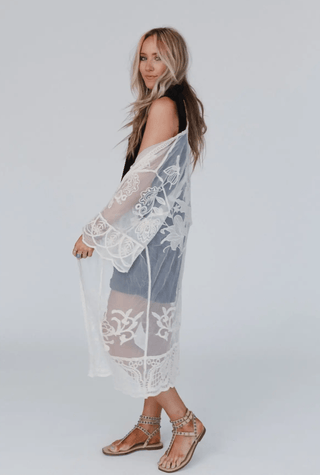 Butterfly Lace Kimono - dolly mama boutique