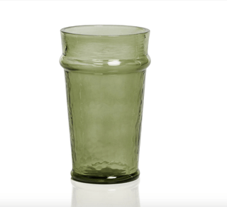 Hammered Double Old Fashioned Glass - Green - dolly mama boutique