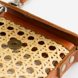 Rattan Cane Cell Crossbody - dolly mama boutique