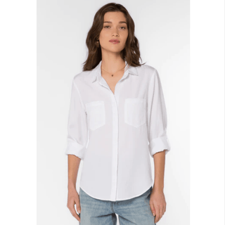 Riley Button-Up Top - dolly mama boutique
