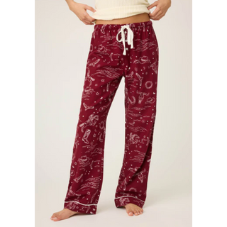 Cowboy Print Flannel Pant - dolly mama boutique