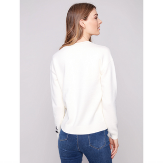 Drop-Shoulder Sweater - Queen of Hearts - dolly mama boutique
