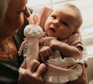 Friendly Chime Rattle Bunny - dolly mama boutique