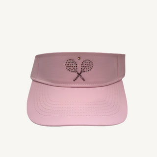 Serena Sport Tech Visor with Crystal Tennis Racquets & Ball - dolly mama boutique