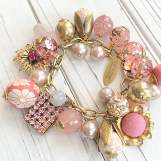 Pink Bauble Charm Bracelet - dolly mama boutique