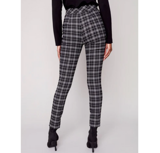 Jacquard Plaid Pull-On Pant - dolly mama boutique
