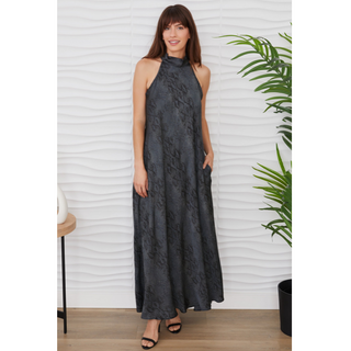 Mock-Neck Maxi Dress