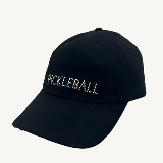 Rachel Cap with Crystal "Pickleball" Text - dolly mama boutique