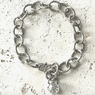 Chunky Vintage Chain Bracelet - Silver - dolly mama boutique