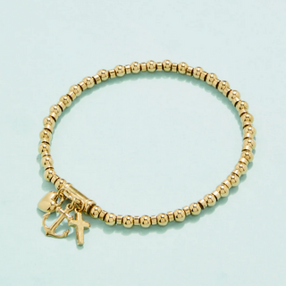 Faith Charm Bracelet - Gold - dolly mama boutique