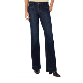 Lucy Patch Pocket Bootcut Jean - dolly mama boutique