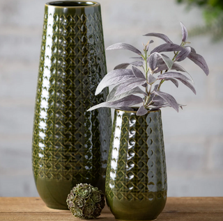 Hobnail Vase GRN CM3044 - dolly mama boutique