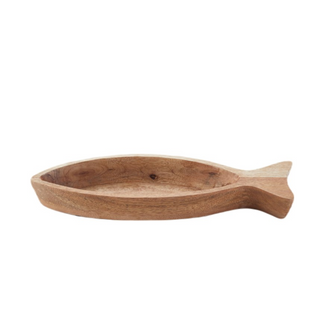 Natural Wood Fish Bowl - dolly mama boutique