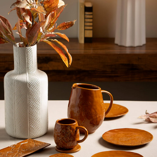 Embossed Foliage Pitcher - dolly mama boutique