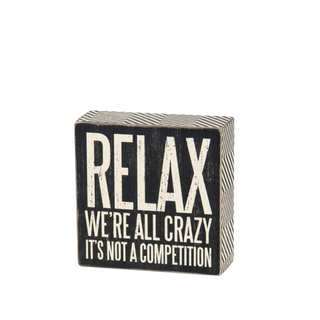 ”We’re All Crazy” Box Sign - dolly mama boutique
