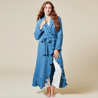 Ruffle Chenille Robe - dolly mama boutique