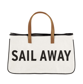 "Sail Away" Canvas Tote - dolly mama boutique