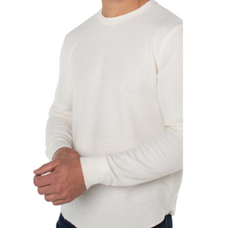 Men's Textured Crew-Neck Shirt - dolly mama boutique