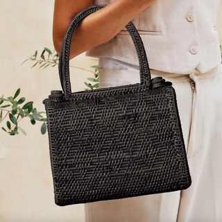 Ata Vine Black Handbag - dolly mama boutique