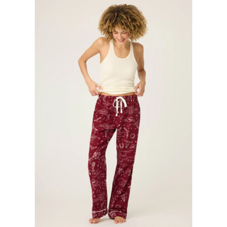 Cowboy Print Flannel Pant - dolly mama boutique