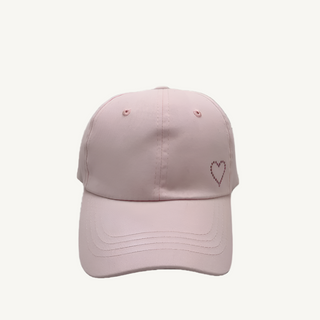Rachel Cap with Small Crystal Heart - dolly mama boutique