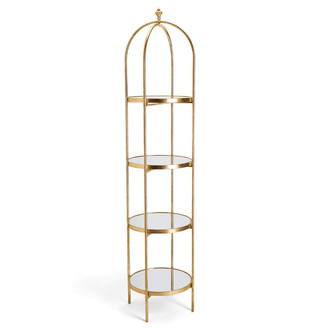 Gold Glass Etagere - dolly mama boutique