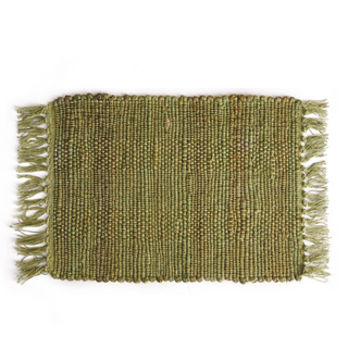 Rae Fringe Placemat - Green - dolly mama boutique
