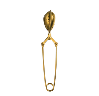 Tea Strainer Heart Shaped Gold - dolly mama boutique