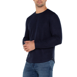 Men's Textured Crew-Neck Shirt - dolly mama boutique