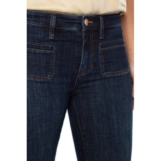 Lucy Patch Pocket Bootcut Jean - dolly mama boutique