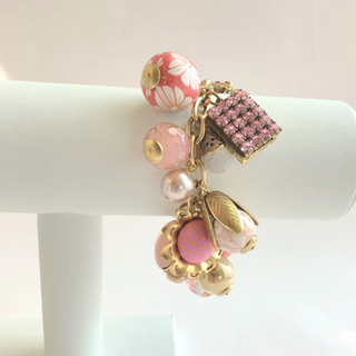 Pink Bauble Charm Bracelet - dolly mama boutique