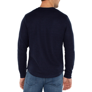 Men's Textured Crew-Neck Shirt - dolly mama boutique