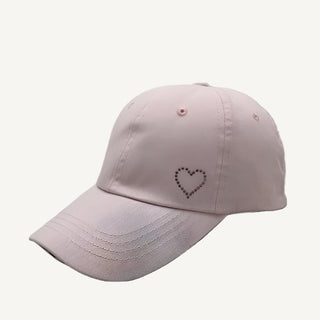 Rachel Cap with Small Crystal Heart - dolly mama boutique
