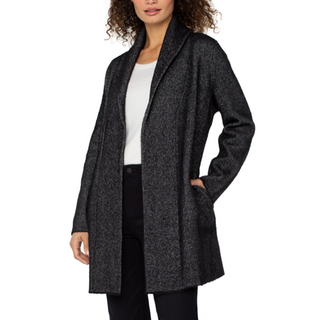 Herringbone Car Coat - dolly mama boutique