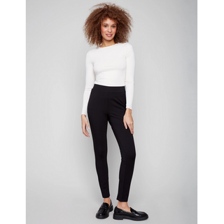 Pull-On Pant with Back Detail and Slits - dolly mama boutique