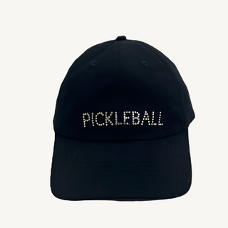 Rachel Cap with Crystal "Pickleball" Text - dolly mama boutique