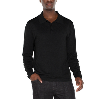 Men's Long-Sleeve Polo Sweater - dolly mama boutique