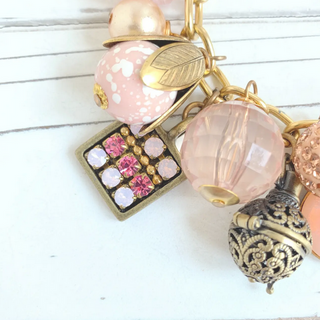 Peony Pink Charm Bracelet - dolly mama boutique