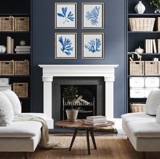 Indigo Seaweed Prints - dolly mama boutique