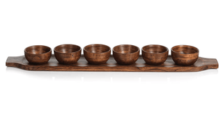 Redwood Teak Tray - dolly mama boutique