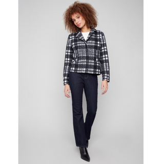 Boucle Plaid Short Jacket - dolly mama boutique