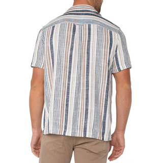 Men's Striped Button-Up Shirt - dolly mama boutique