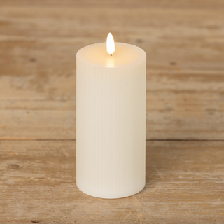 6” Grooved 3D Flame Candle - dolly mama boutique
