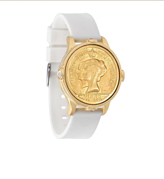 White and Gold Sport Kande Bracelet with Monaco Medallion - dolly mama boutique