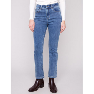 Bootcut 5-Pocket Jeans - Medium Blue - dolly mama boutique