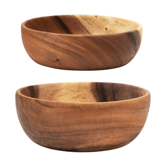 Acacia Wood Bowls - dolly mama boutique