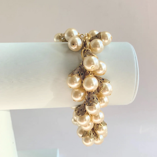 Filigree Pearl Charm Bracelet - dolly mama boutique