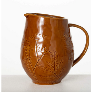 Embossed Foliage Pitcher - dolly mama boutique