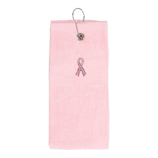 Mila Pink Ribbon Golf Towel - dolly mama boutique