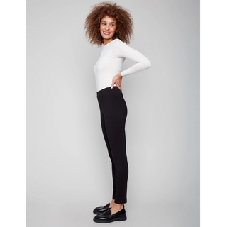 Pull-On Pant with Back Detail and Slits - dolly mama boutique